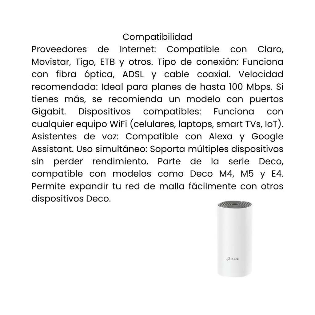 Router Tp-Link Wifi Malla Doble Banda  AC1200 Blanco