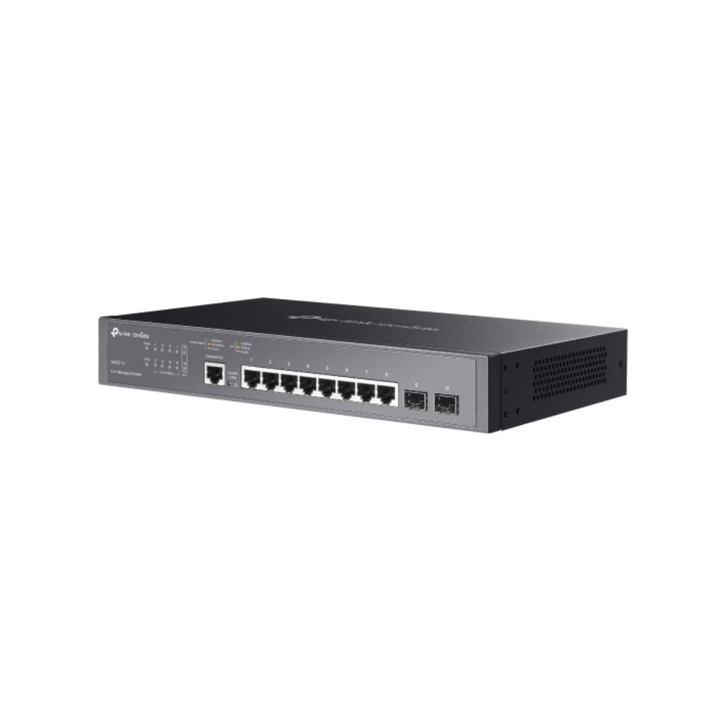 Switch administrable con 8 puertos Gigabit RJ45 PoE y 2 ranuras SFP, todos los puertos RJ45 admiten el estándar 802.3af / at (PoE +) con un presupuesto total de energía PoE de 150Watts y funciones útiles de administración de energía PoE. El conmutador proporciona un alto rendimiento, QoS de nivel empresarial, estrategias de seguridad útiles y funci