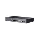 Switch administrable con 8 puertos Gigabit RJ45 PoE y 2 ranuras SFP, todos los puertos RJ45 admiten el estándar 802.3af / at (PoE +) con un presupuesto total de energía PoE de 150Watts y funciones útiles de administración de energía PoE. El conmutador proporciona un alto rendimiento, QoS de nivel empresarial, estrategias de seguridad útiles y funci