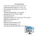 Monitor AOC LCD Profesional plano 27 IPS Full HD 