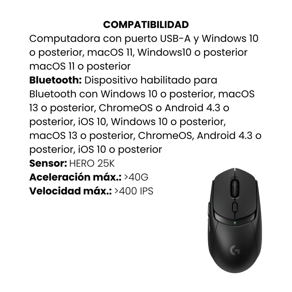 Mouse Gaming Logitech G309 de Alto Rendimiento Negro