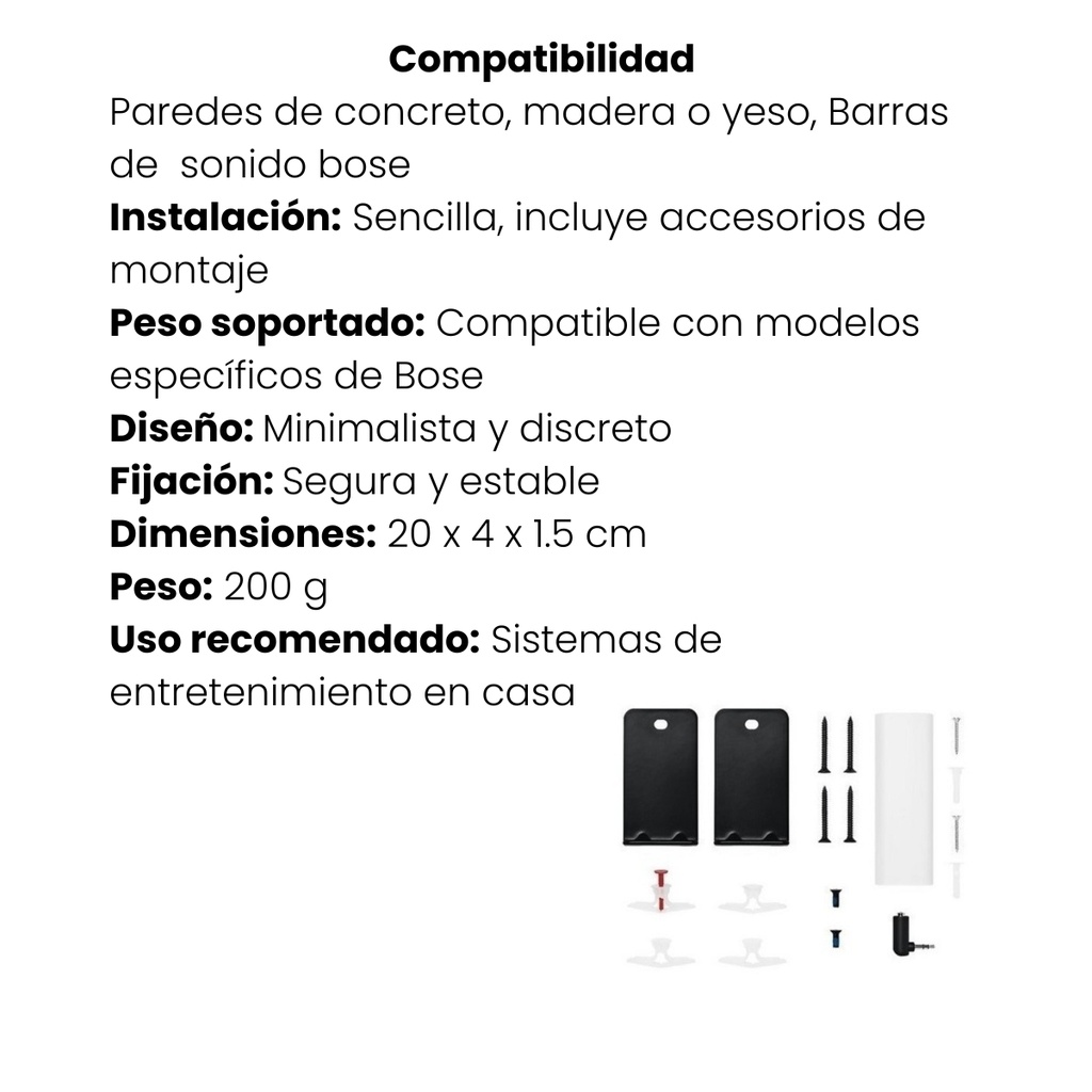 Soporte de Pared Bose para Barra de Sonido