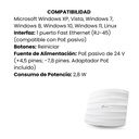 Punto de Acceso TP-Link Inalámbrico de Techo N 300Mbps Blanco