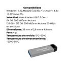 Memoria USB 3.2 Kingston 128GB  Gen 1 Datatraveler