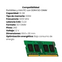 Memoria RAM Kingston 16GB DDR4 3200MHz Para Portátil Línea Premium