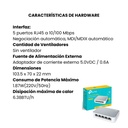 Switch de Sobremesa TPLINK con 5 Puertos a 10/100 Mbps - Blanco