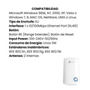 Extensor de Rango TPLINK Inalámbrico, Conector de Pared 300Mbps Blanco