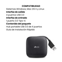 Concentrador TPLINK USB 3.0 de 4 puertos