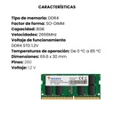 Memoria RAM ADATA Portatil DDR4 8GB Bus 2666