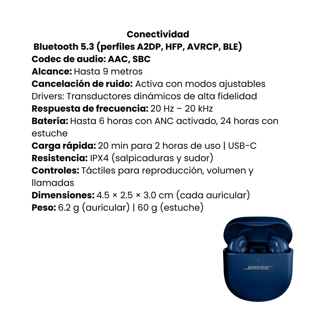 Auriculares BOSE QuietComfort Ultra Lunar Blue