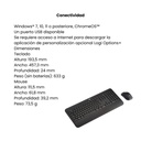 Teclado + Mouse LOGITECH MK540 Inalámbrico USB Español Negro