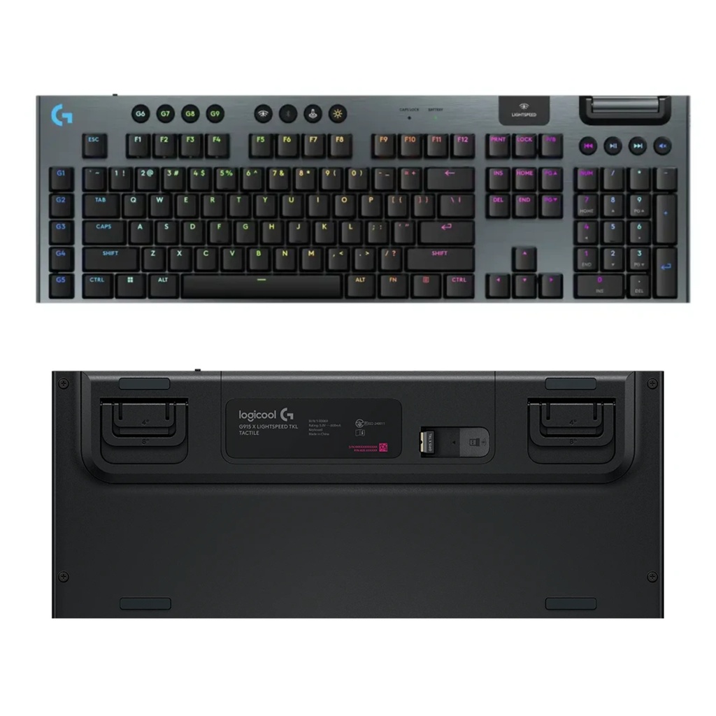 Teclado Gaming Logitech G915X TKL Negro/Mecánico/Lightspeed/Bluetooth