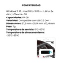 Memoria USB 3.2 Kingston 64GB  Gen 1 Datatraveler Exodia Negro-Azul
