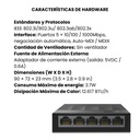 Switch TPLINK Gigabit de escritorio de 5 puertos, 10/100 /1000