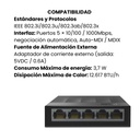 Switch TPLINK Gigabit de escritorio de 5 puertos, 10/100 /1000