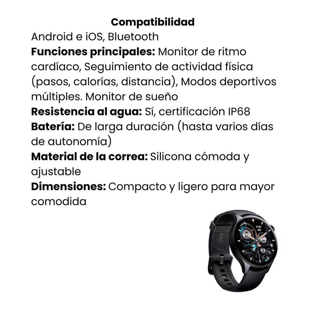 Smart Watch Oraimo OSW-42 Black