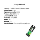Memoria RAM Para Portátil ADATA 8GB DDR4 3200MHz