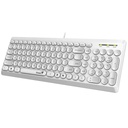 Teclado Usb Blanco Q200 con Diseño Ergonómico y Conexión por Cable