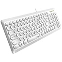 Teclado Usb Blanco Q200 con Diseño Ergonómico y Conexión por Cable