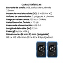Parlante Genius Sp-U125 Azul con Conexión USB