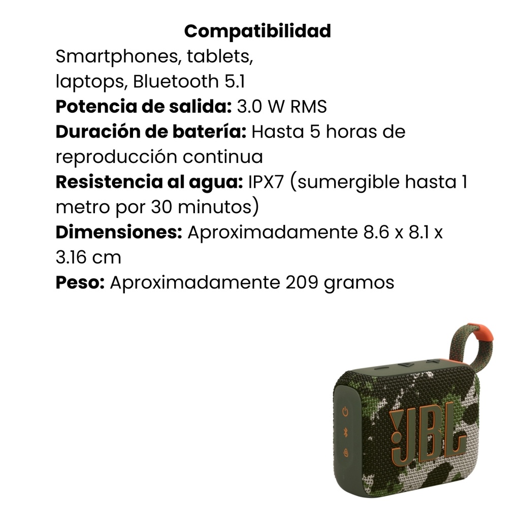 Parlante JBL GO 4 Squad Bluetooth ultraportátil azul