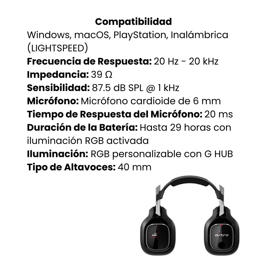 Auriculares Inalámbrica LOGITECH G733 Negro