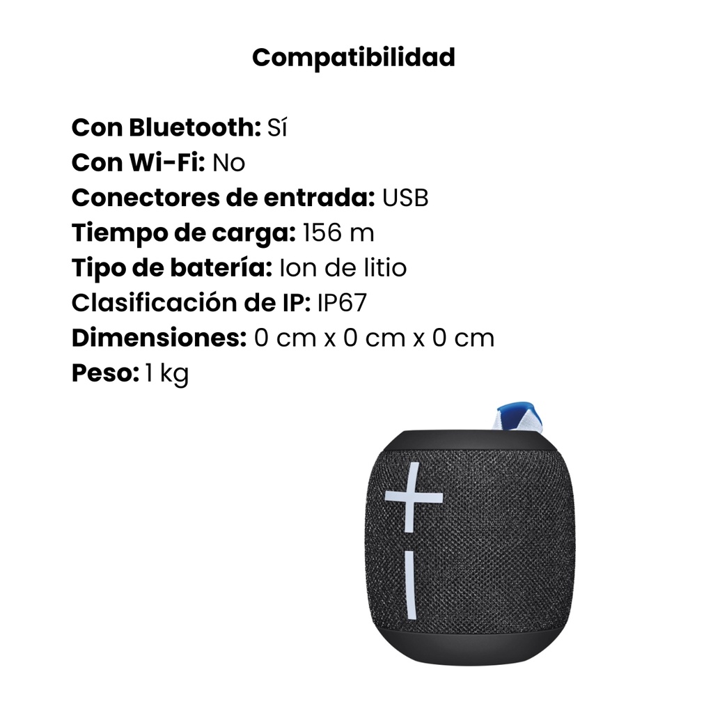 Parlante Logitech UE WonderBoom 3 Active Resistente al Agua