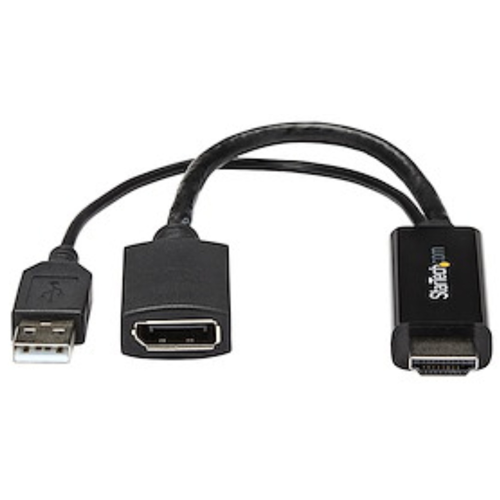 Adaptador Activo HDMI Macho A DisplayPort Hembra 4K Alimentado Por USB, Extensión Cable USB Macho/Hembra De 60 Cms Garantía 2 Años