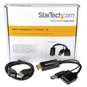 Adaptador Activo HDMI Macho A DisplayPort Hembra 4K Alimentado Por USB, Extensión Cable USB Macho/Hembra De 60 Cms Garantía 2 Años