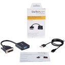 Adaptador StarTech Conversor Convertidor Activo De Video DVI-D A VGA - Cable - 1080p - 1920x1200 Garantía 3 Años
