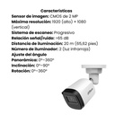 Cámara Bala Dahua 2MP 2.8mm IR 30m IP67 – 1080p, CVI/AHD/TVI