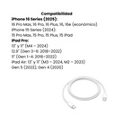 Cable De Carga USB-C Apple 60W Alta Velocidad 1 Metro 