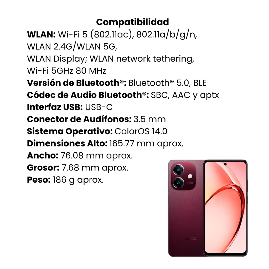 Celular Oppo Café A20 128GB 4GB