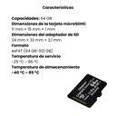 Memoria Micro SD Kingston Canvas Select Plus 64GB