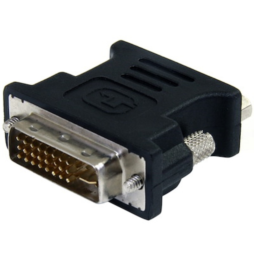 Adaptador Convertidor StarTech DVI-I Macho A VGA HD15 Hembra, Color Negro, Garantía De Por Vida.