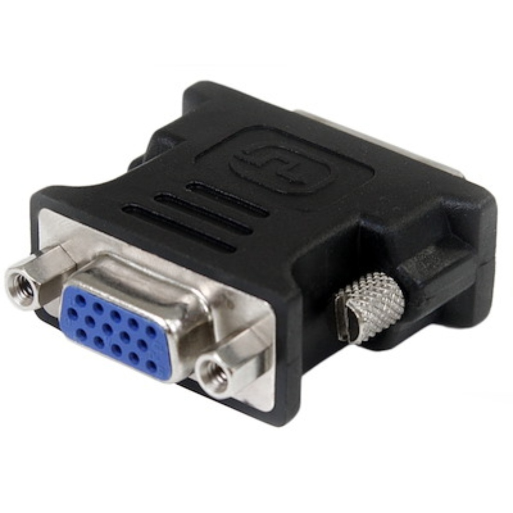 Adaptador Convertidor StarTech DVI-I Macho A VGA HD15 Hembra, Color Negro, Garantía De Por Vida.