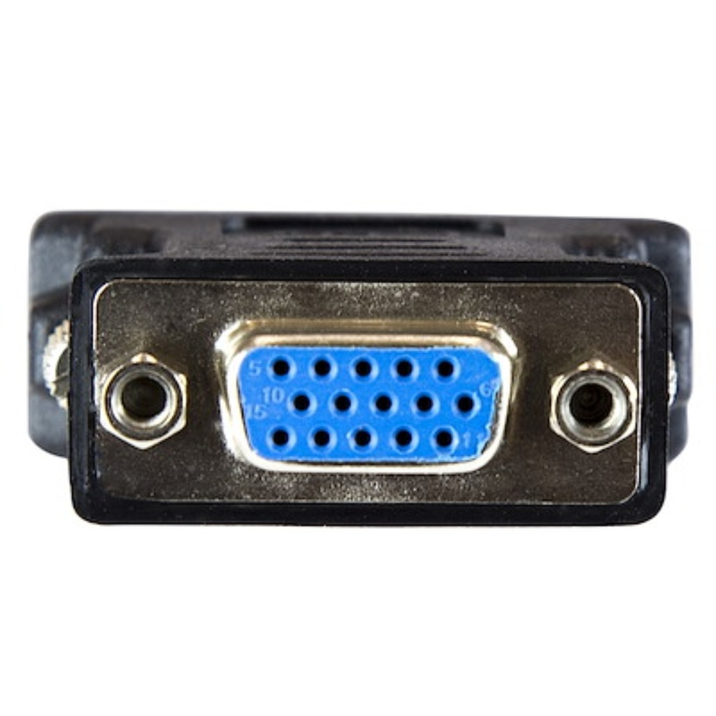 Adaptador Convertidor StarTech DVI-I Macho A VGA HD15 Hembra, Color Negro, Garantía De Por Vida.