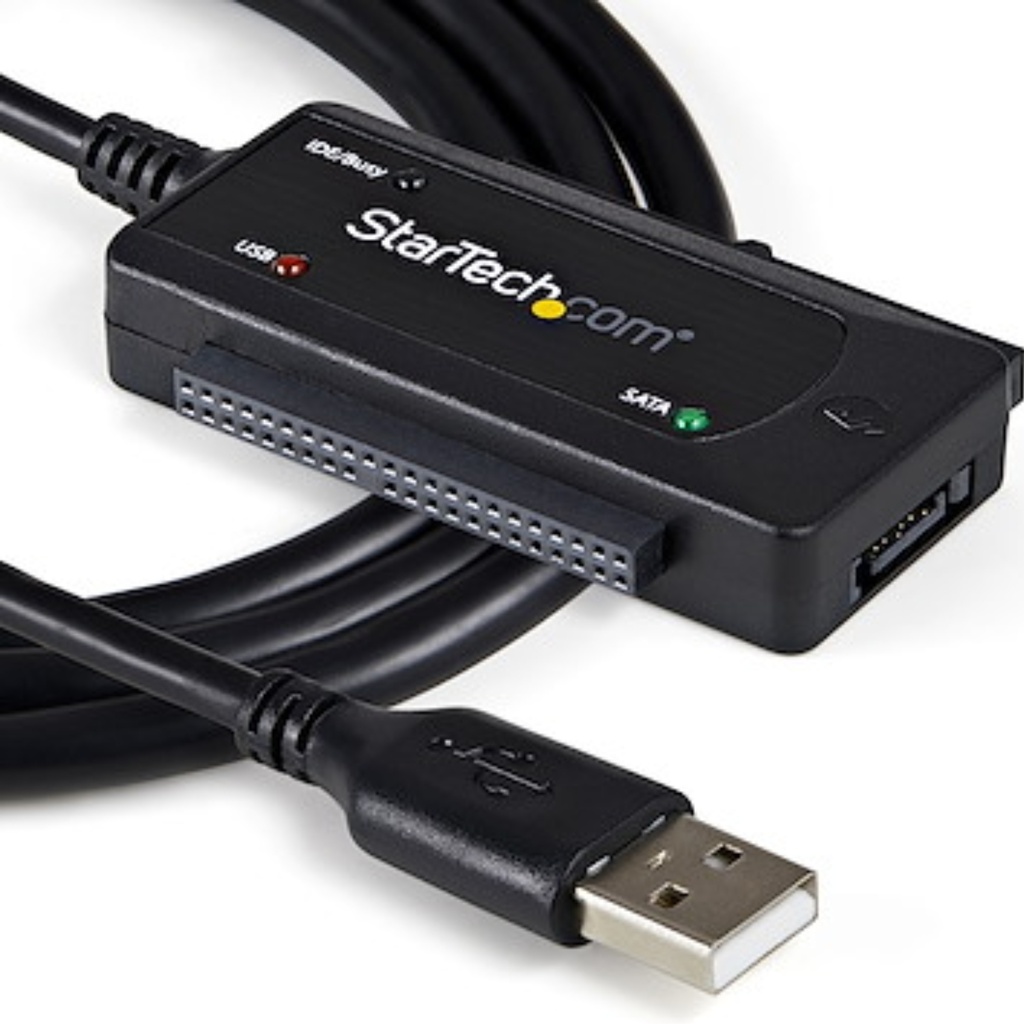 Adaptador Combo StarTech SATA IDE A USB 2.0 Para Disco Duro Y SSD De 2.5" Y 3.5", SATA IDE - LP4 - USB-A Conversor USB-A Disco Duro, Garantía 2 Años