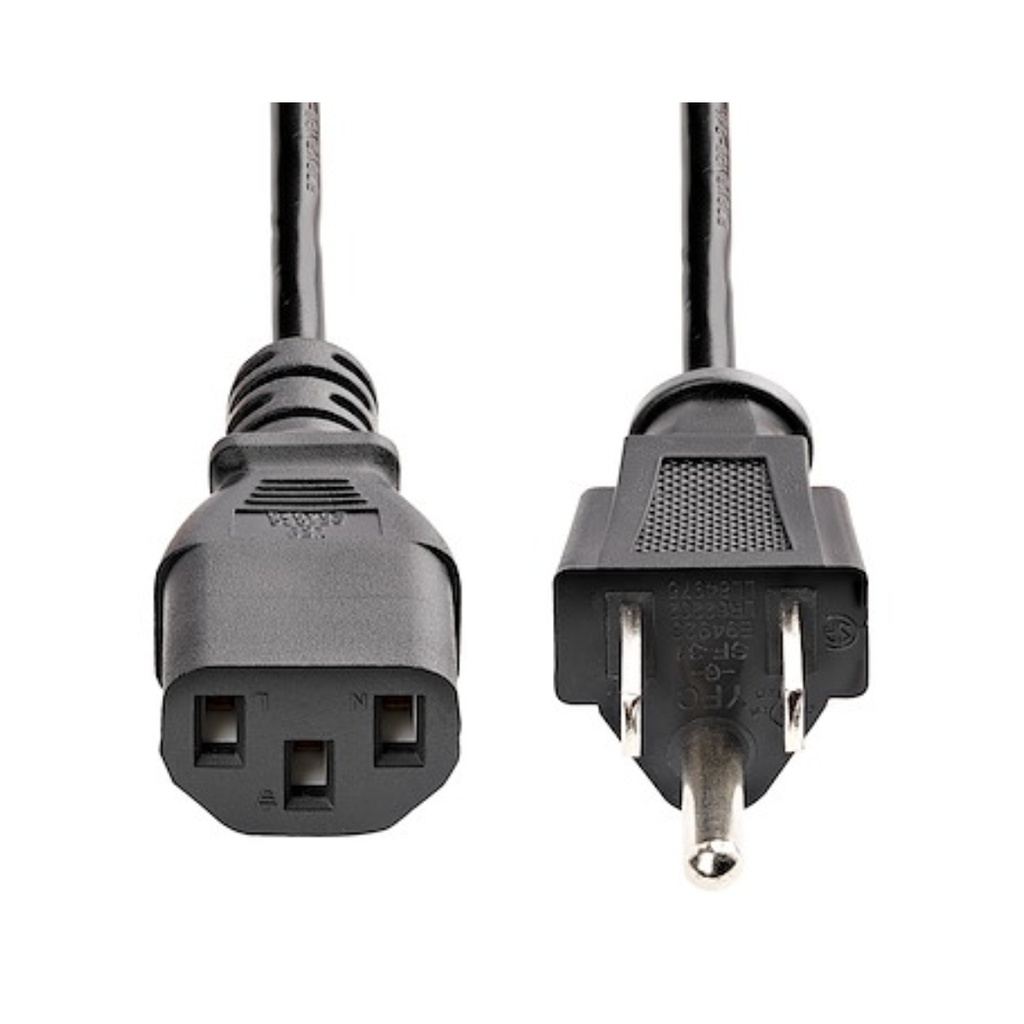 12ft 5-15P to C13 18 AWG PC Power Cable
