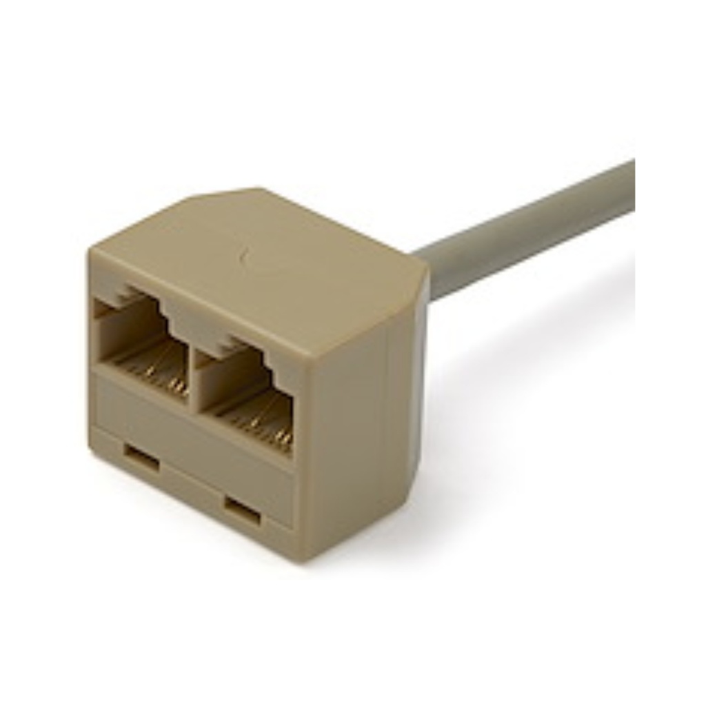 2-to-1 RJ45 Splitter Cable Adapter - F M