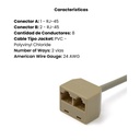 2-to-1 RJ45 Splitter Cable Adapter - F M