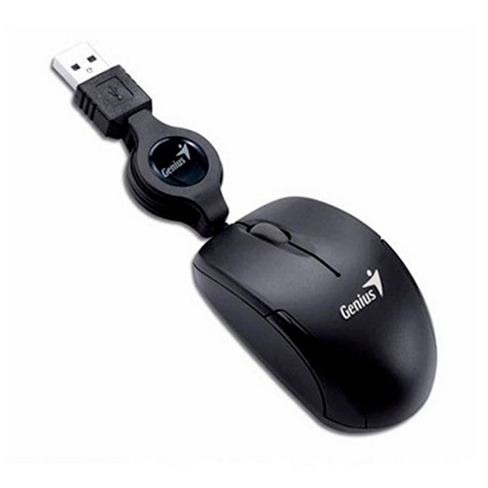 Additional Image for Mouse Genius, con entrada USB, optico retractil negro