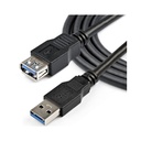2m Black USB 3.0 Extension Cable M/F