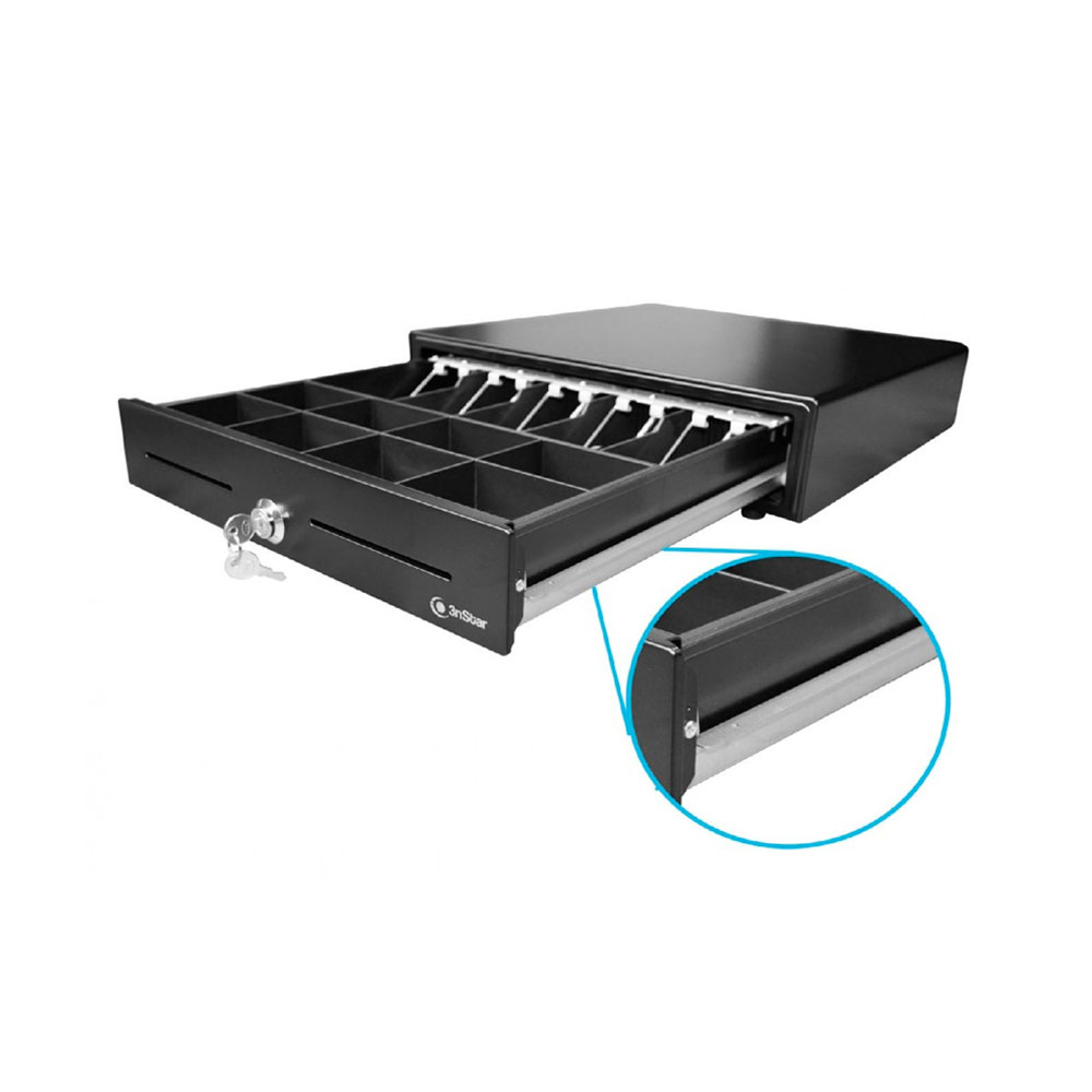 Additional Image for Gaveta De Dinero 3NSTAR Metálica Con Microswitch 410x420mm COLOR Negro