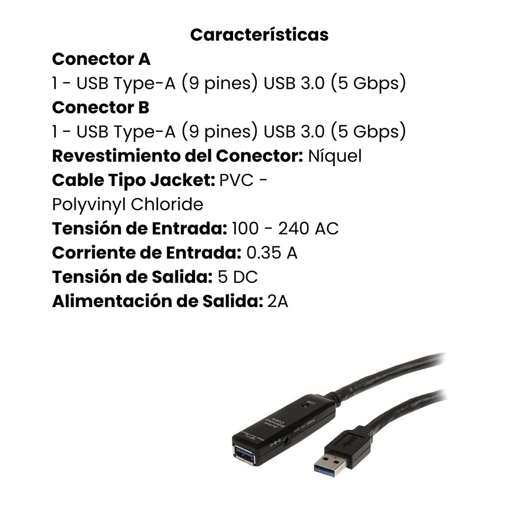 10m USB 3 Active Ext Cable - M/F