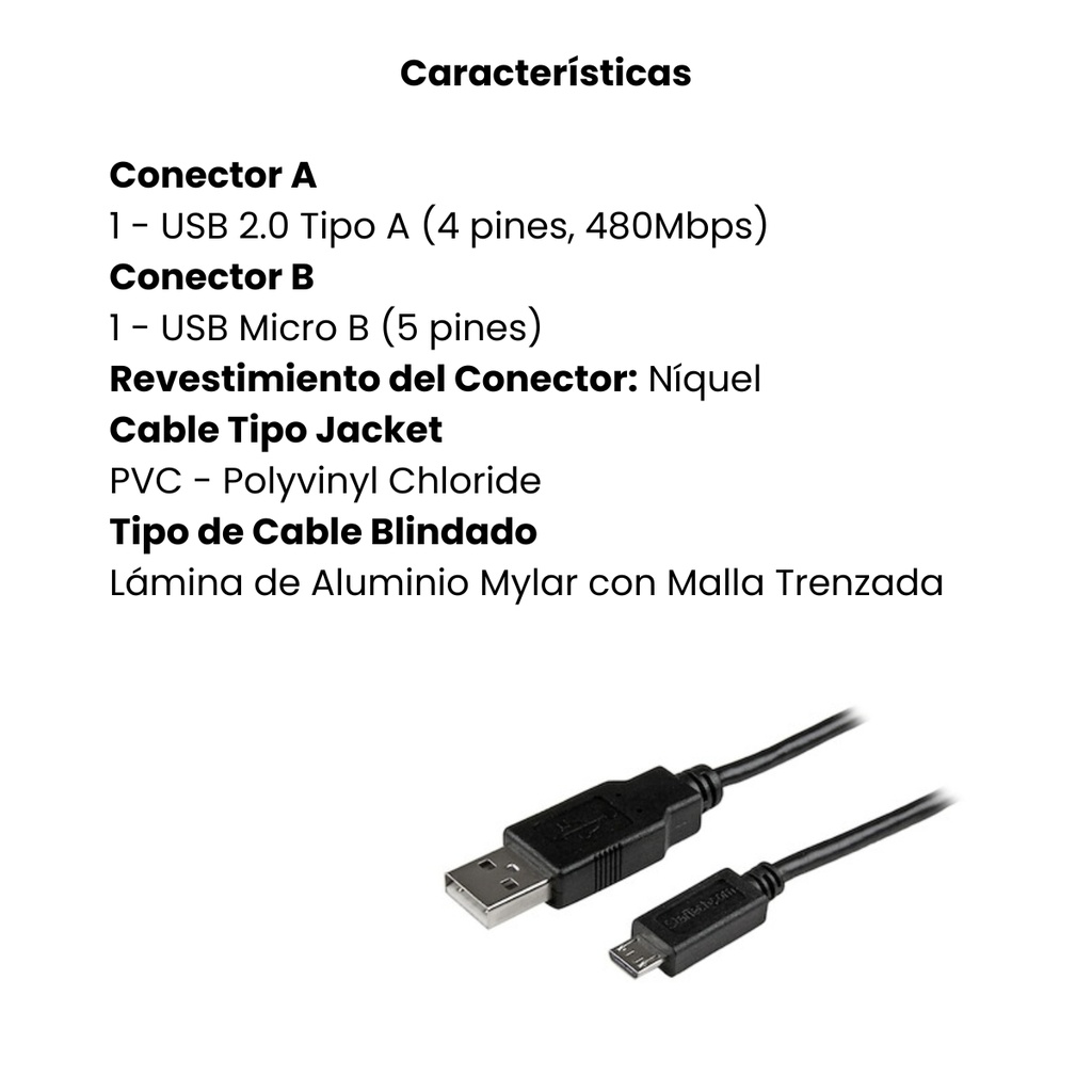 1m Slim Micro USB Phone Charger Cable