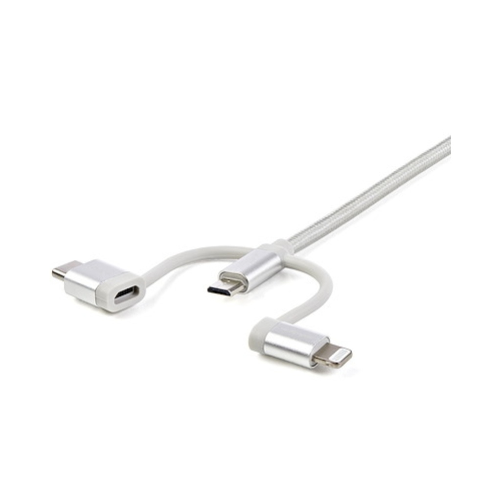 Cable 1m USB a USBC Micro Lightning