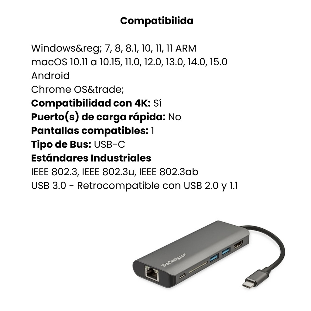 USB C Multiport Adapter Mini Travel Dock