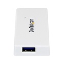 Portable 4 Port Mini USB 3.0 Hub - White