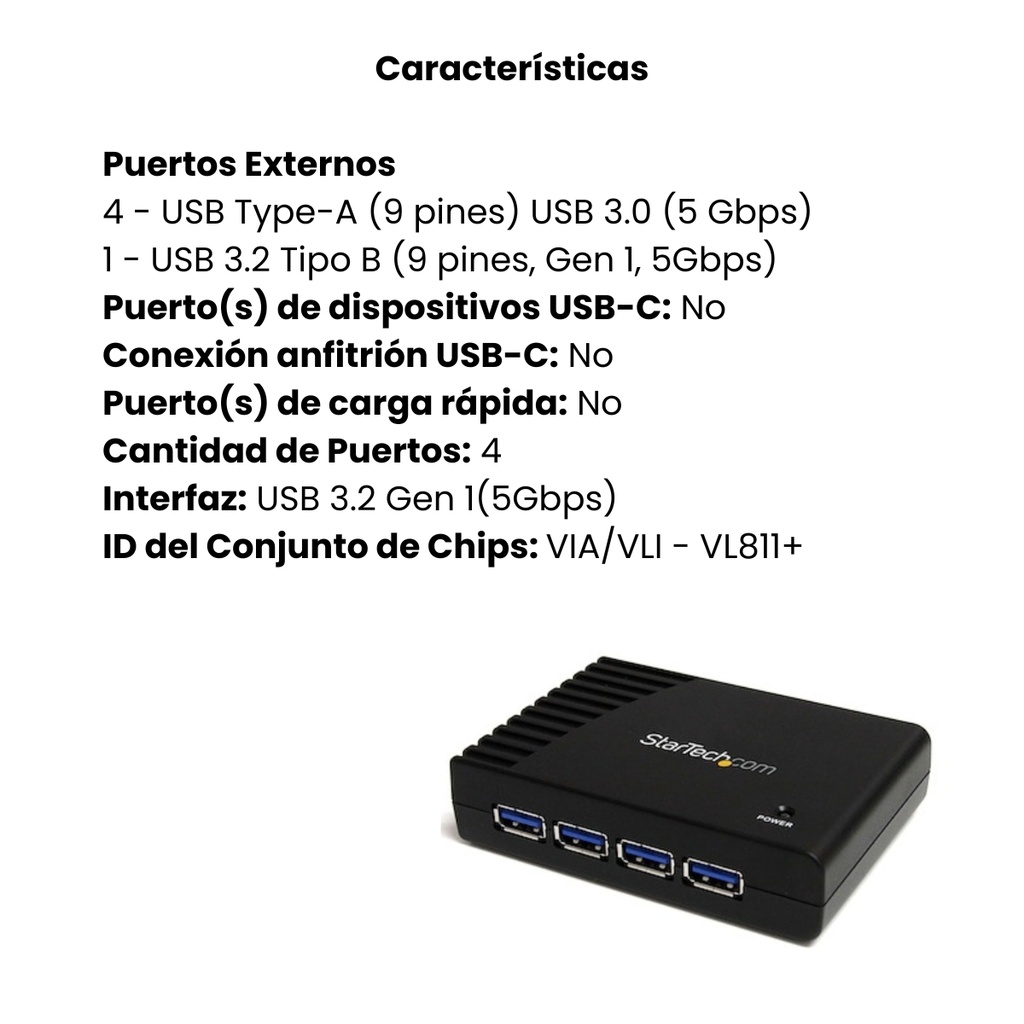 4 PORT BLACK SUPERSPEED USB 3.0 HUB